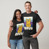 T-shirt Chat Mème Bruh Aspect Vintage (Unisexe)