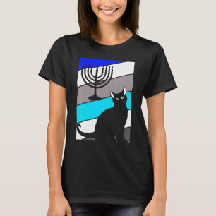 T-shirt Chat Menorah Hanukkah Adorable Chatton Chanukah Ju