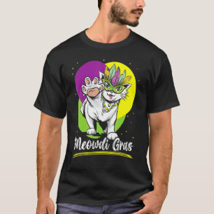 T-shirt Chat Meowdi Gras Carnaval de la Nouvelle-Orléans