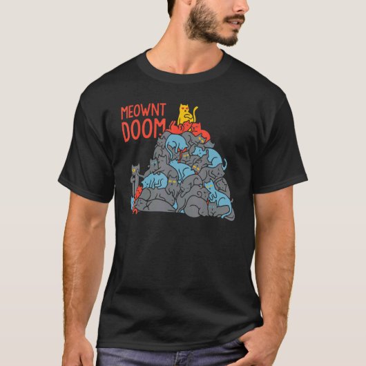 T-shirt Chat Meownt Doom (Devant)