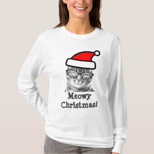 T-shirt chat Meowy Christmas   Cute Père Noël ki