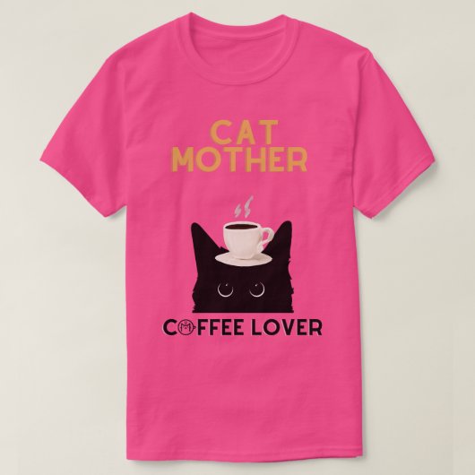 T-shirt Chat mère amant caffé 1 (Design devant)