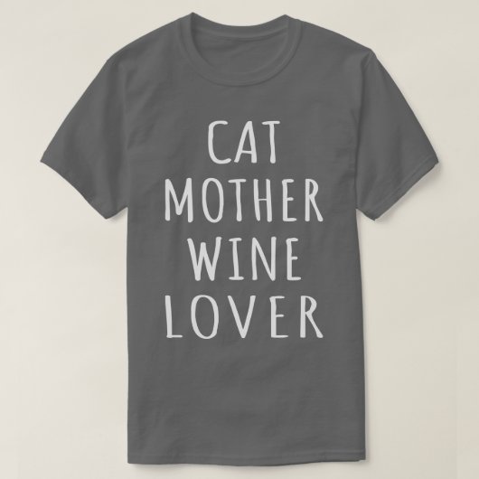 T-shirt Chat Mère Vin Lover I (Design devant)