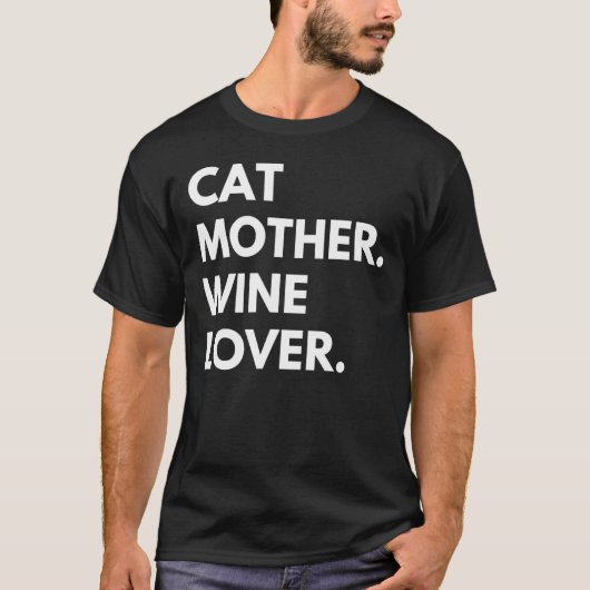 T-shirt Chat Mère Vin Propriétaire Du Chat (Devant)