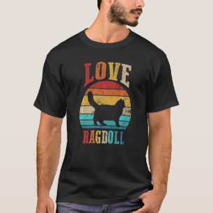 T-shirt Chat Mères de chat Chaton Papa Rétro Amour Ragdol
