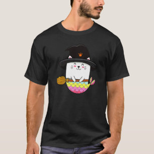 T-shirt Chat Mermaid Arc-en-Ciel Mignon Cost Chapeau de So
