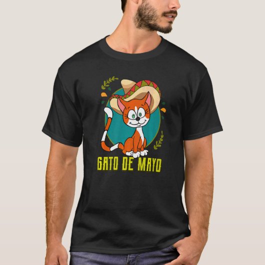 T-shirt Chat mexicain Cinco De Mayo Chat (Devant)