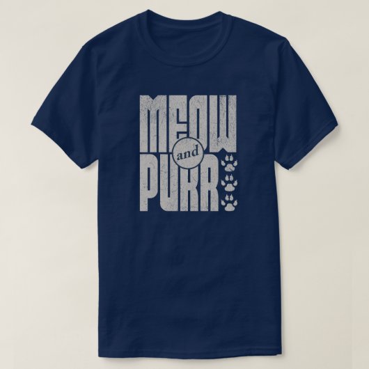 T-Shirt Chat Miaou et Ronron (Design devant)
