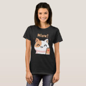 T-shirt Chat Miaw-Kitty-Cute Chat-Funny (Devant entier)