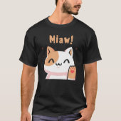 T-shirt Chat Miaw-Kitty-Cute Chat-Funny (Devant)