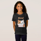 T-Shirt Chat Miaw-Kitty-Cute Chat-Funny (Devant entier)