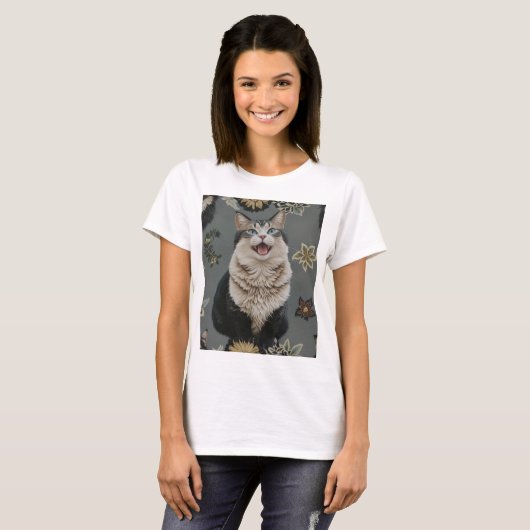 t-shirt chat mignon (Devant entier)