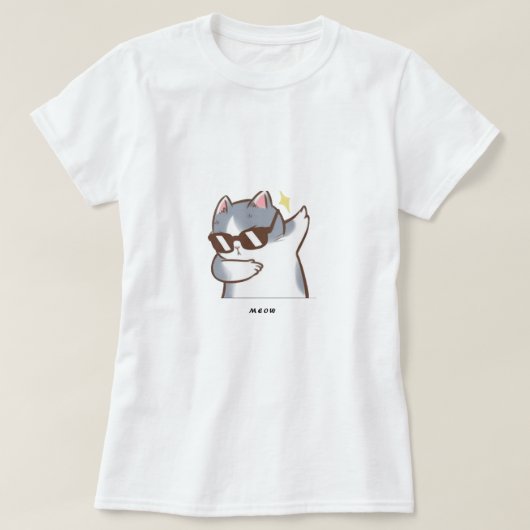 t-shirt chat mignon (Design devant)