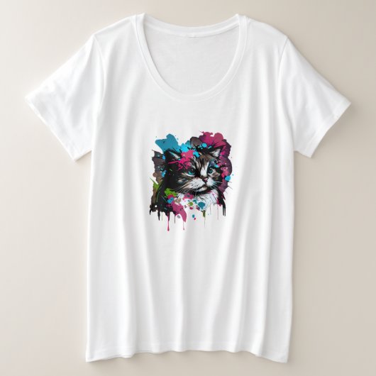 T-shirt chat mignon (Design devant)
