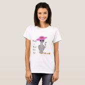 T-shirt Chat mignon avec chapeau (Devant entier)