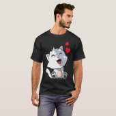 T-shirt Chat mignon avec Coeurs 2 (Devant entier)