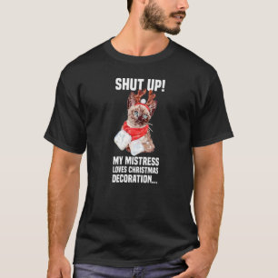 T-shirt Chat mignon avec costume de rennes décoration ferm