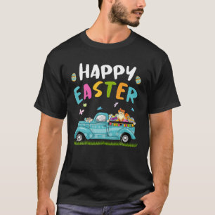 T-shirt Chat mignon Avec Oreilles De Lapin Chasse D'Oeufs 