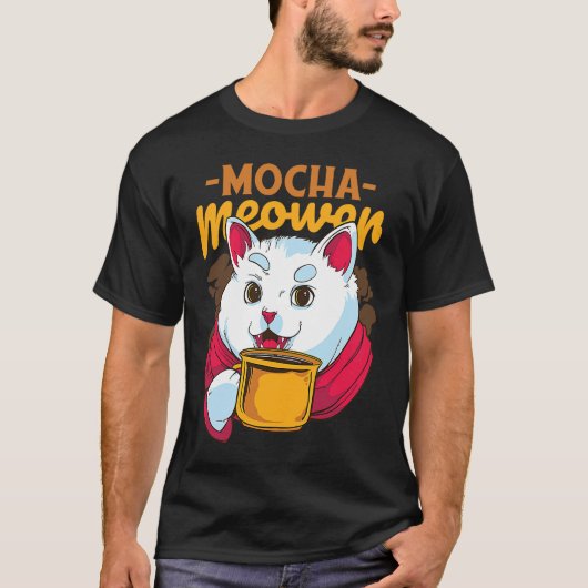 T-shirt Chat Mignon Boit Café Citation Chat Buvant Kitty M (Devant)
