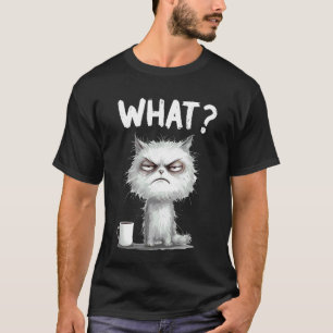 T-shirt Chat Mignon Boit Café Du Matin Humour Sarcastique