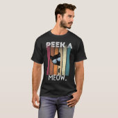 T-shirt Chat Mignon Cache-Cache Un Miaou (Devant entier)