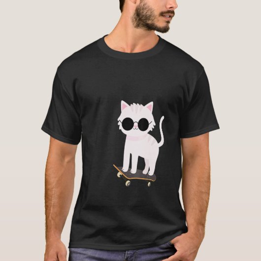 T-shirt Chat mignon de skateboard Ca Buffs Chat (Devant)