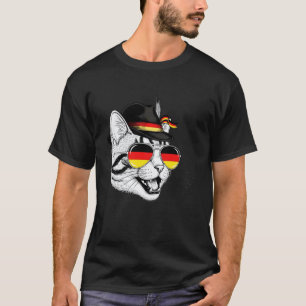 T-shirt Chat mignon drapeau allemand Oktoberfest fierté Al