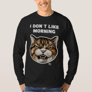 T-shirt Chat mignon en colère avec mauvaise humeur et mug 