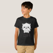 T-shirt Chat mignon en colère en train de baiser Non. (Devant entier)