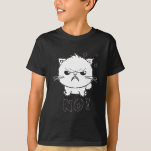 T-shirt Chat mignon en colère en train de baiser Non.