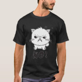 T-shirt Chat mignon en colère en train de baiser Non. (Devant)