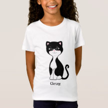 Chat mignon en smoking dessin animé