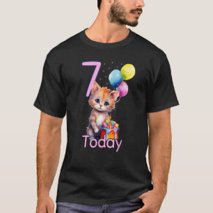 T-shirt Chat mignon et chatons, fille ou garçon 7ème anniv