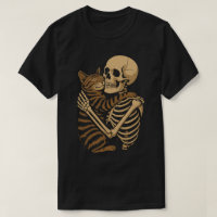 Chat mignon et macabre – Squelette et minou 