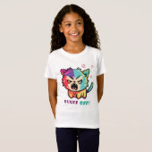 T-Shirt Chat mignon fâché en train de baiser Fluff Off. (Devant entier)