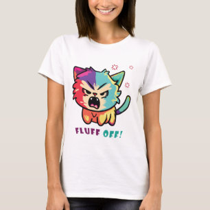 T-shirt Chat mignon fâché en train de baiser Fluff Off.