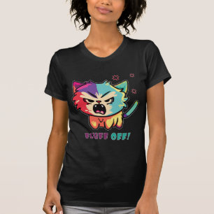 T-shirt Chat mignon fâché en train de baiser Fluff Off.