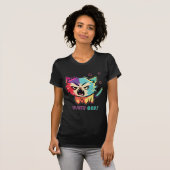 T-shirt Chat mignon fâché en train de baiser Fluff Off. (Devant entier)