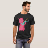 T-shirt Chat mignon jouant du violon (Devant entier)