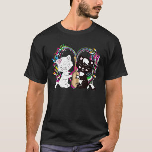 T-shirt Chat Mignon Kitty Jouant Note De Musique Clé De So