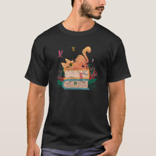 T-shirt Chat Mignon Livre Plante Livre Fleur Chat Chaton