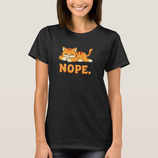 T-shirt Chat Mignon Non Style Endormi (Devant)
