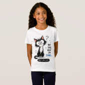 T-shirt chat mignon 'Pas sûr de ce que je fais' (Devant entier)
