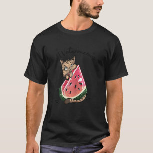 T-shirt Chat Mignon Pastèque Watermeow Fruit Chat