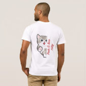 T-shirt chat mignon Peek A Boo Kitty (Dos entier)