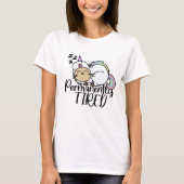 T-shirt Chat mignon permanent fatigué (Devant)