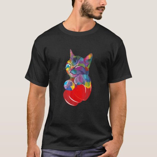 T-shirt Chat mignon pour chaton Coloré (Devant)