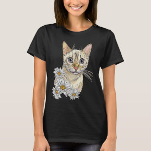T-shirt Chat mignon pour Kitten Daisy Flower Kitty Adoptio