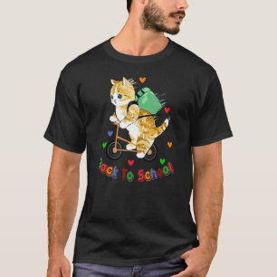 T-shirt Chat Mignon Retour à l'École Pour Femme Homme Enfa