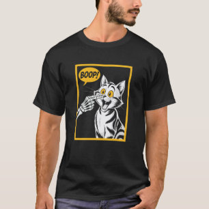 T-shirt Chat mignon simple boop main de squelette de style
